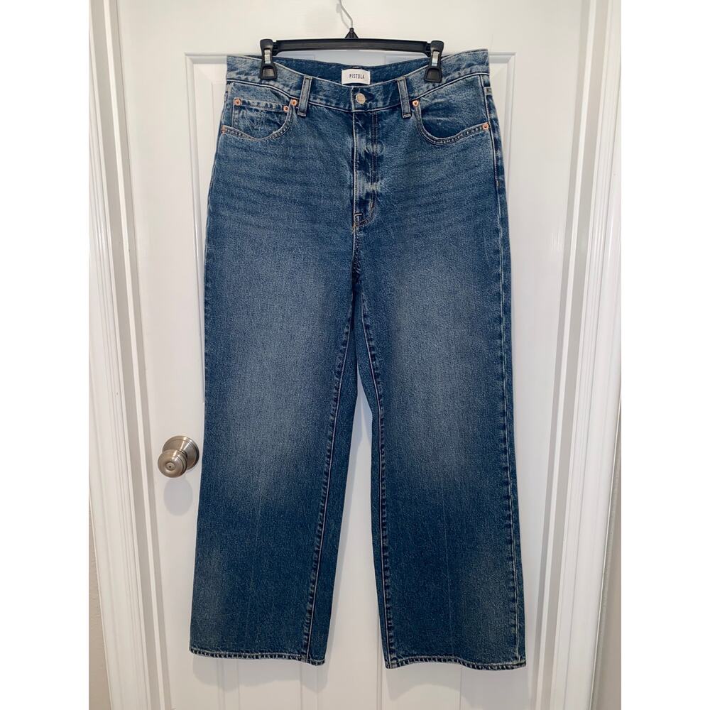 Pistola Hendrix High Rise Baggy Jean  Hurst Vintage Denim Wide Leg Size 30 - Picture 2 of 6
